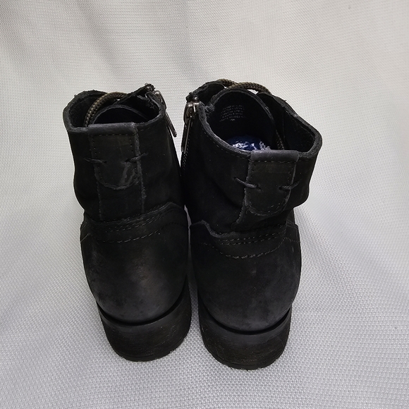 Steve Madden"Gobbin" Black Leather Ankle Boot With Block Heel-Size: 6.5 - Picture 5 of 7